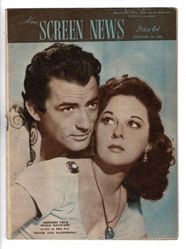 NEW SCREEN NEWS magazine side cover 18 January 1952