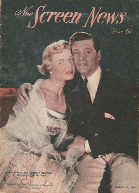 NEW SCREEN NEWS magazine side cover 14 March 1952