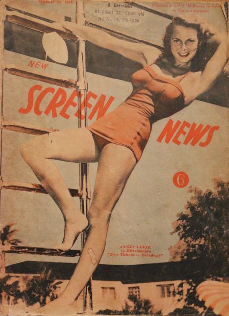 NEW SCREEN NEWS magazine side cover 28 March 1952