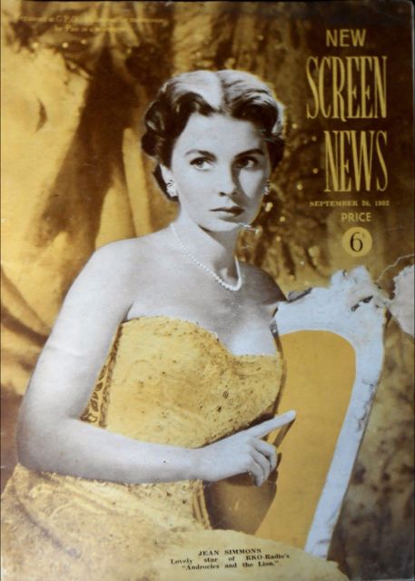 NEW SCREEN NEWS magazine side cover 26 September 1952
