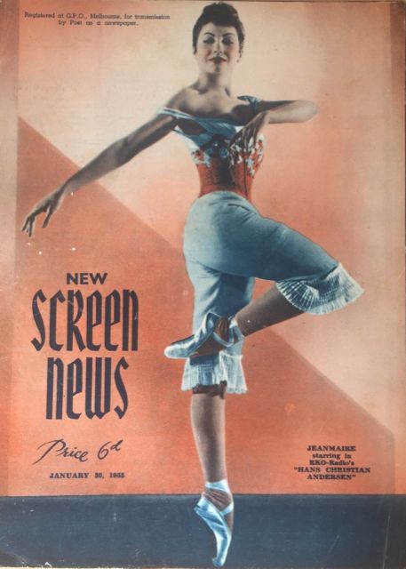 NEW SCREEN NEWS magazine side cover 30 January 1953