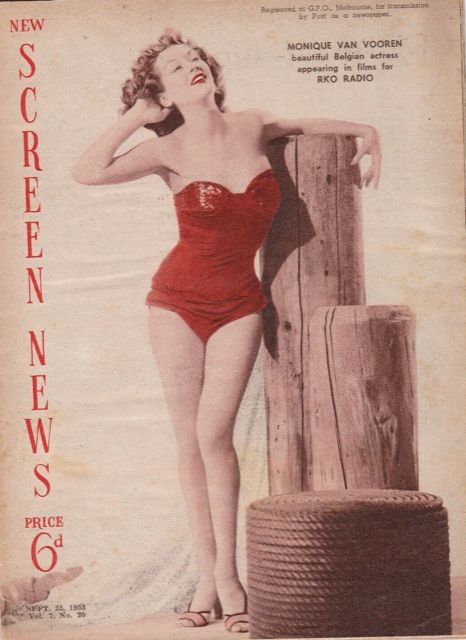 NEW SCREEN NEWS magazine side cover  Vol 7 No  20 25 September 1953