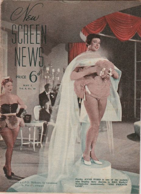 NEW SCREEN NEWS magazine side cover  Vol 8 No  10 7 May 1954