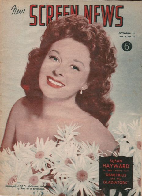 NEW SCREEN NEWS magazine side cover  Vol 8 No  22 22 October 1954