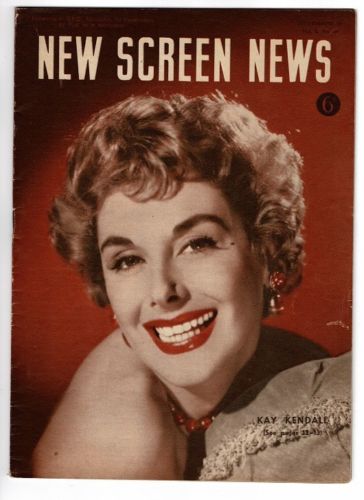 NEW SCREEN NEWS magazine side cover  Vol 8 No  24 19 November 1954