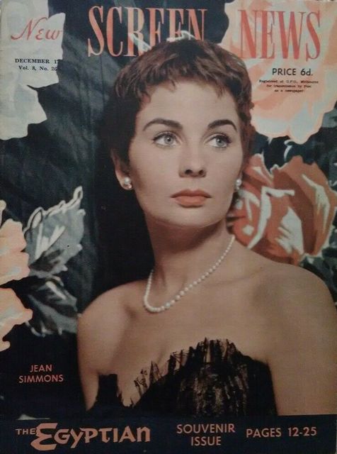 NEW SCREEN NEWS magazine side cover  Vol 8 No  26 17 December 1954