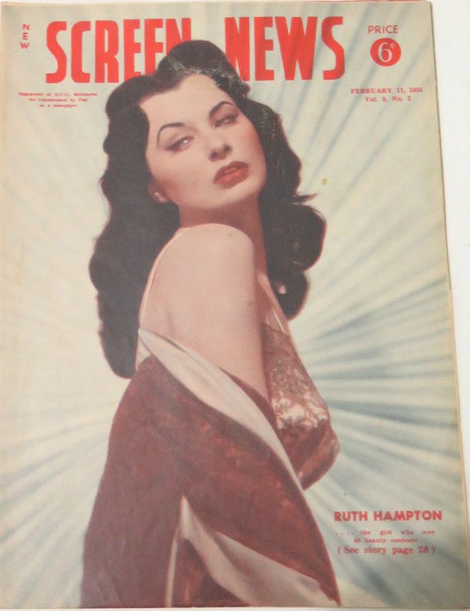 NEW SCREEN NEWS magazine side cover  Vol 9 No 3 11 February 1955