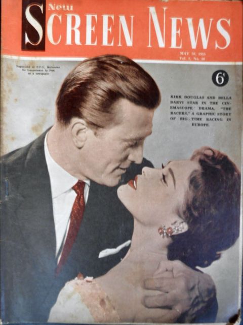 NEW SCREEN NEWS magazine side cover  Vol 9 No  10 20 May 1955