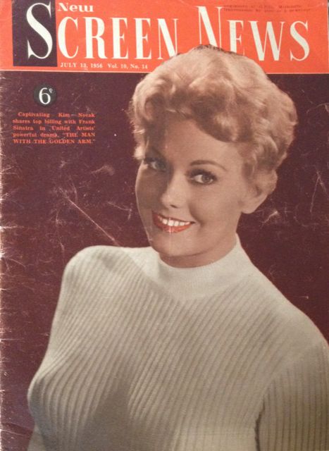 NEW SCREEN NEWS magazine side cover  Vol 10 No  14 13 July 1956