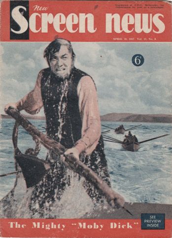 NEW SCREEN NEWS magazine side cover  Vol 11 No  8 18 April 1957
