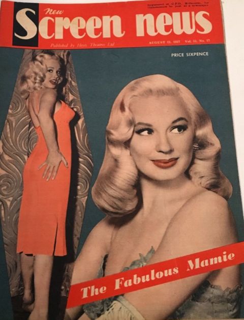 NEW SCREEN NEWS magazine side cover  Vol 11 No  17 23 August 1957