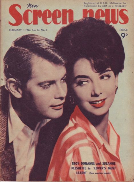 NEW SCREEN NEWS magazine side cover  Vol 17 No  3 1 February 1963