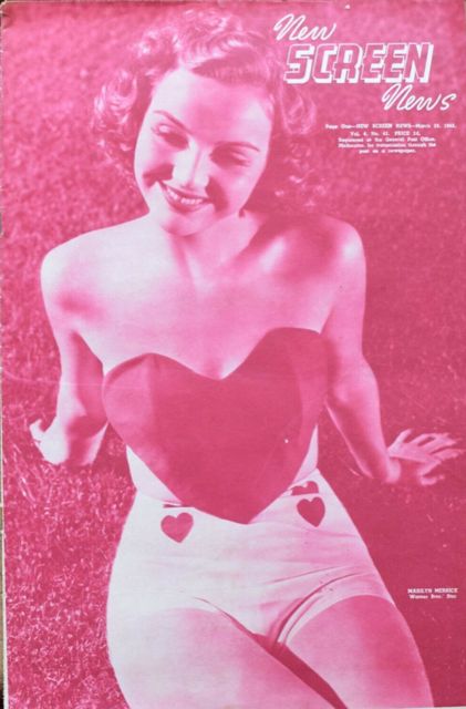 NEW SCREEN NEWS magazine side cover  Vol 4 No  43 28 March 1942