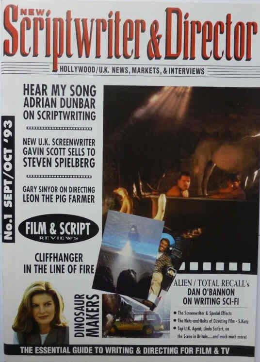 NEW SCRIPTWRITER AND DIRECTOR magazine side cover Issue 1  September/October 1993