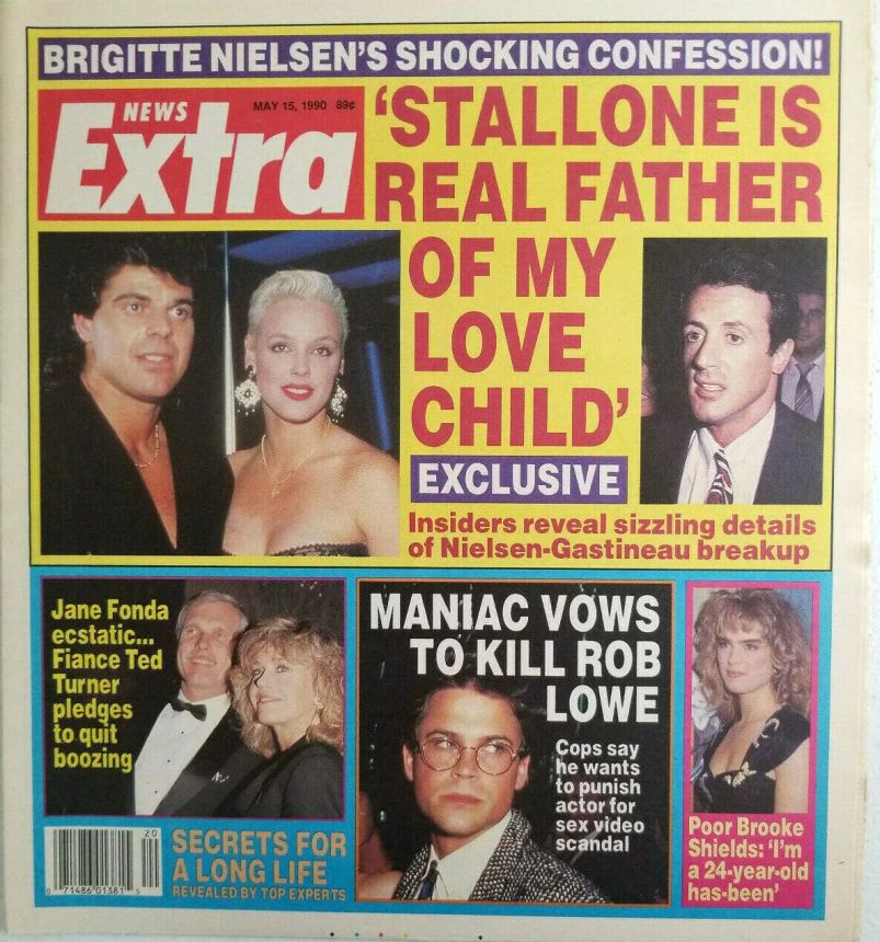 NEWS EXTRA magazine side cover 15 May 1990