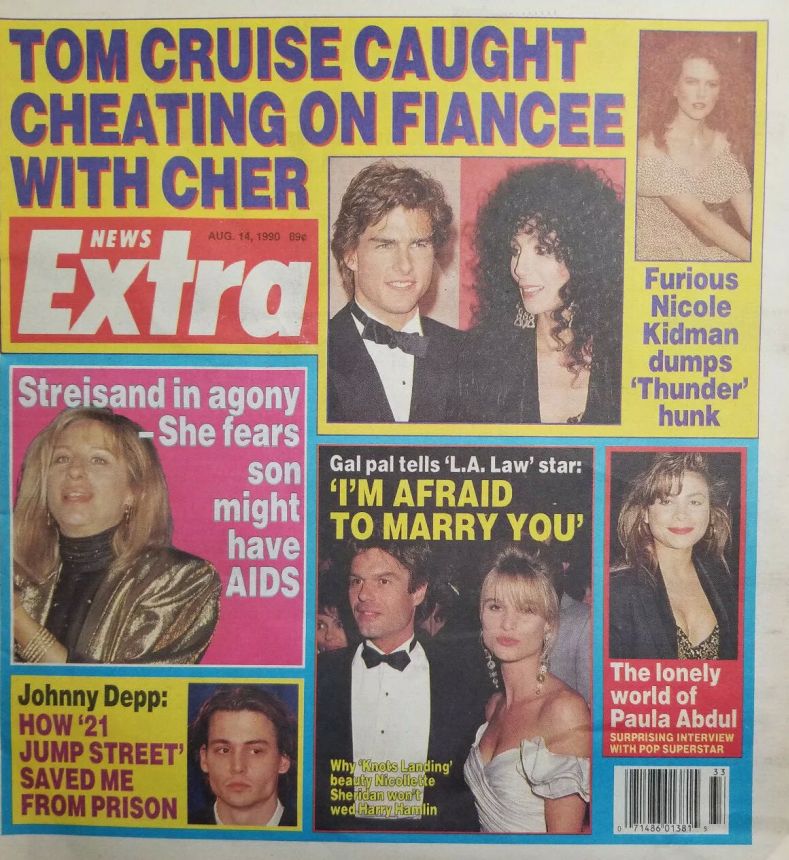 NEWS EXTRA magazine side cover 14 August 1990