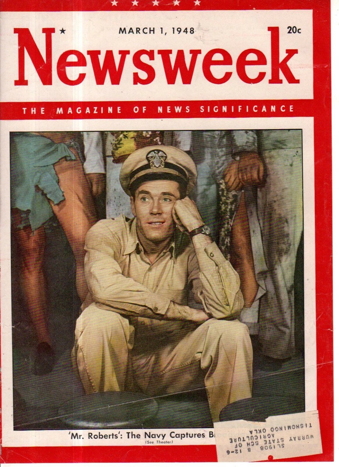 NEWSWEEK magazine side cover 1 March 1948
