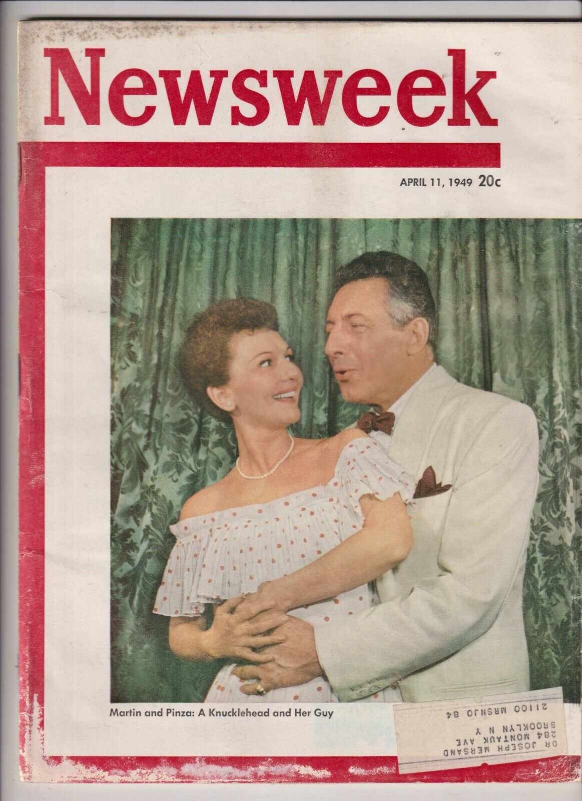 NEWSWEEK magazine side cover 11 April 1949