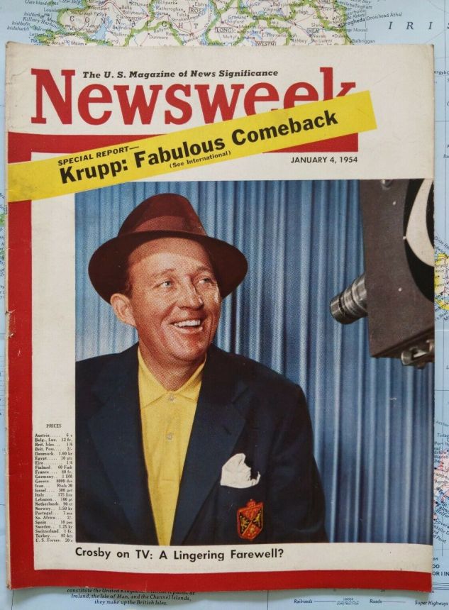 NEWSWEEK magazine side cover 4 January 1954