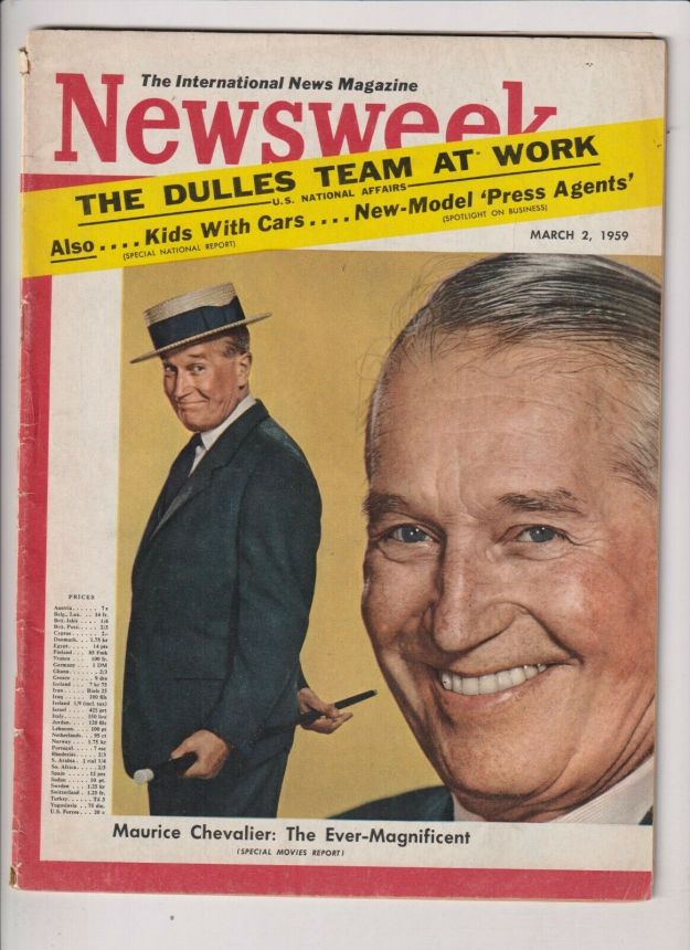 NEWSWEEK magazine side cover 2 March 1959
