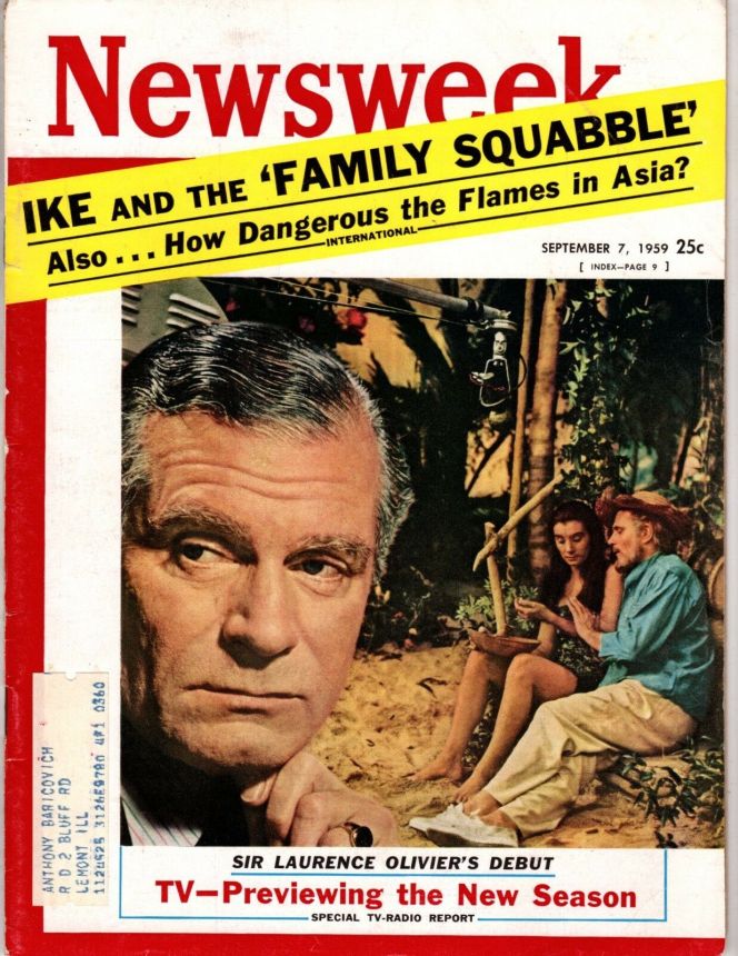 NEWSWEEK magazine side cover 7 September 1959