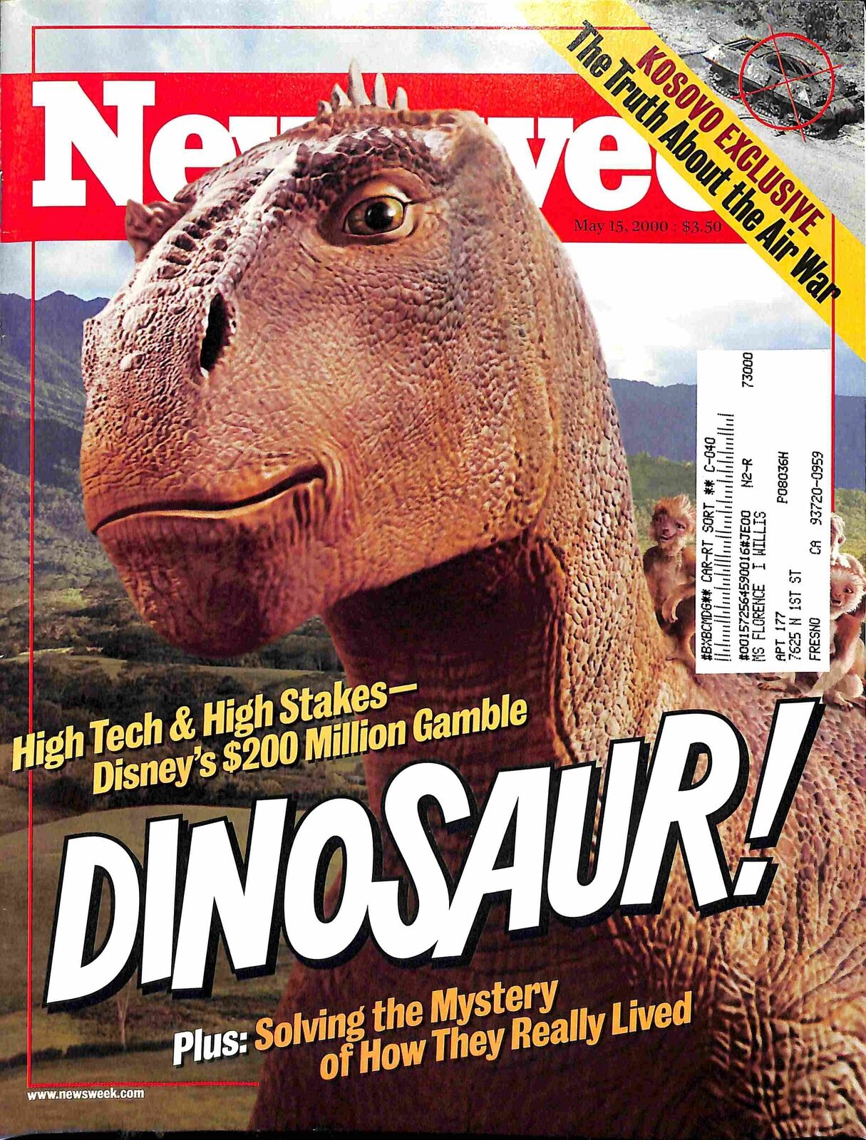 NEWSWEEK magazine side cover 15 May 2000