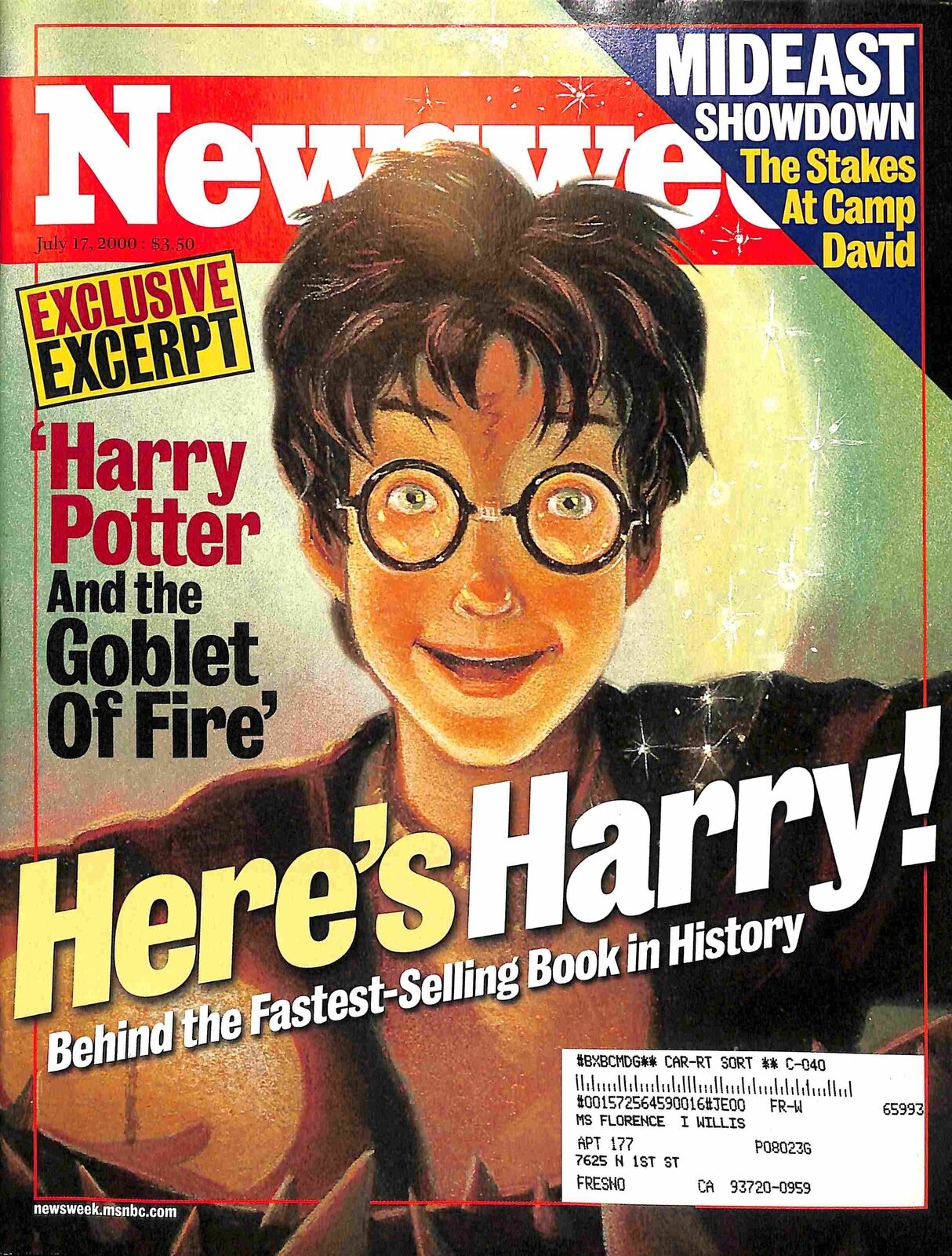 NEWSWEEK magazine side cover 17 July 2000