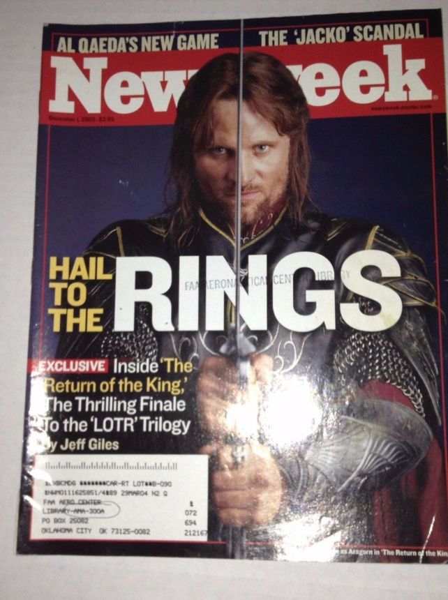 NEWSWEEK magazine side cover 1 December 2003