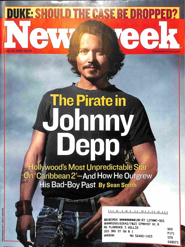 NEWSWEEK magazine side cover 26 June 2006
