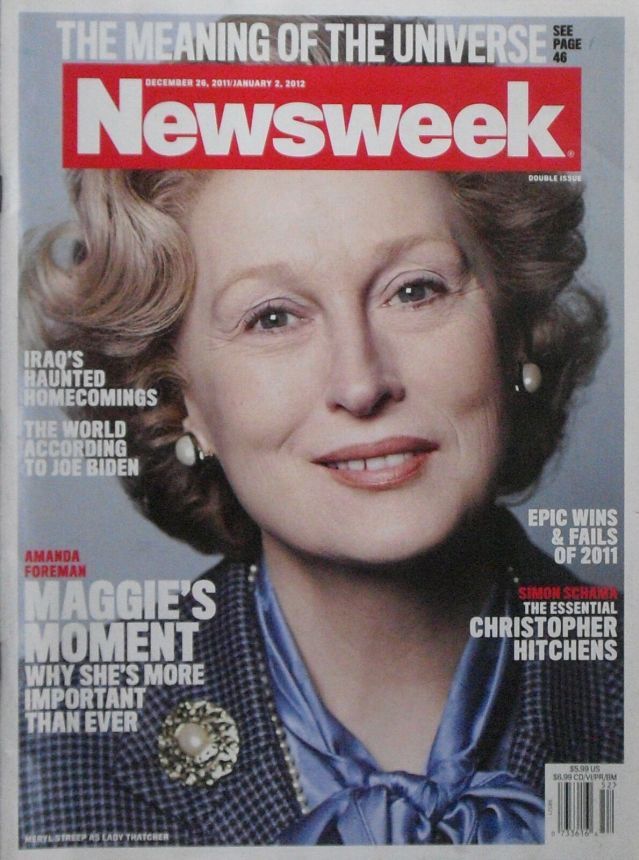 NEWSWEEK magazine side cover 26 December 2011
