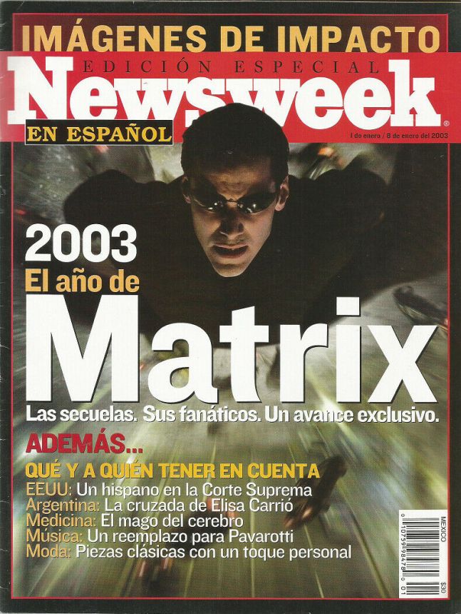 NEWSWEEK MEXICO magazine side cover 1 January 2003