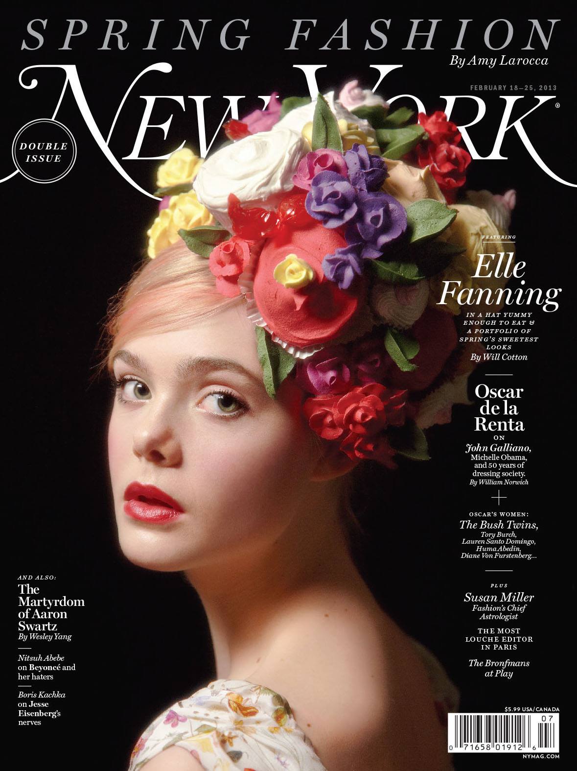 NEW YORK MAGAZINE magazine side cover 18 February 2013