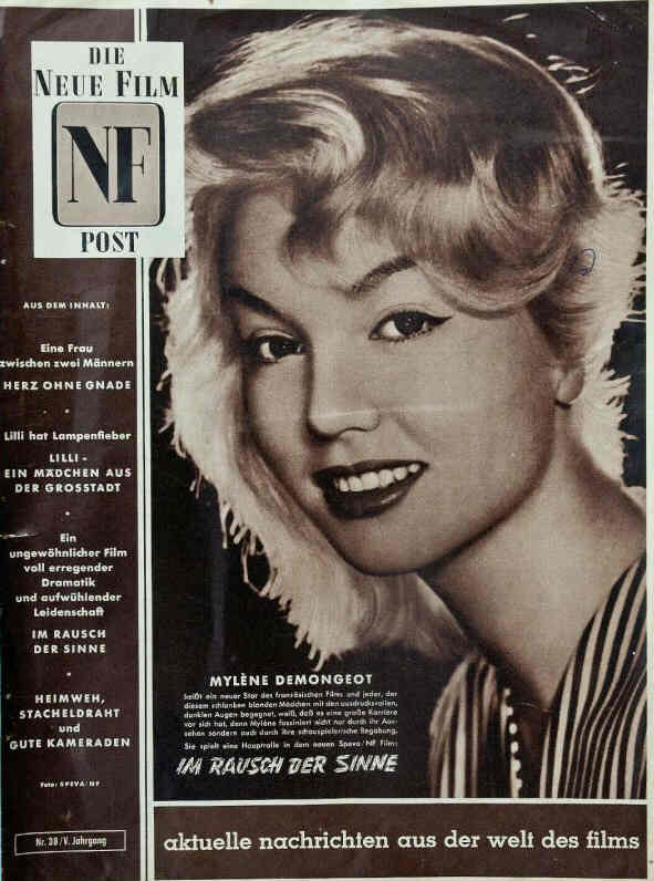 NEUE FILM POST magazine side cover Issue 38   1958