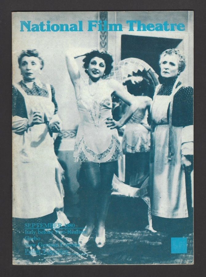BFI SOUTHBANK GUIDE magazine side cover September 1980