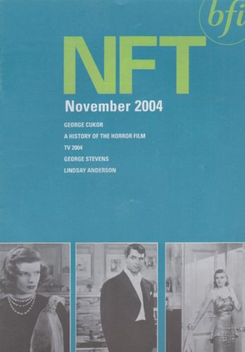 BFI SOUTHBANK GUIDE magazine side cover November 2004
