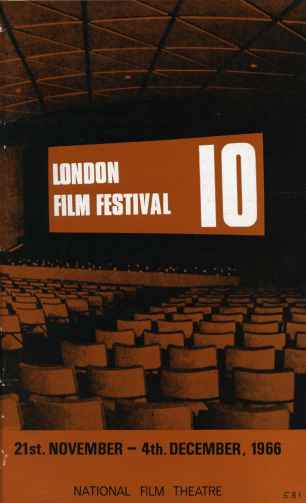 NFT LONDON FILM FESTIVAL GUIDES magazine side cover November 1966