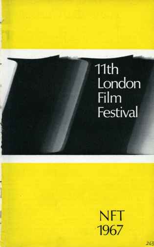 NFT LONDON FILM FESTIVAL GUIDES magazine side cover November 1967