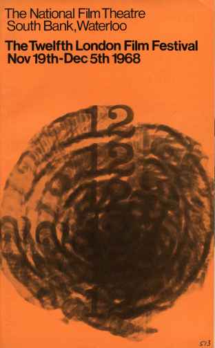 NFT LONDON FILM FESTIVAL GUIDES magazine side cover November 1968