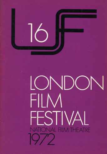 NFT LONDON FILM FESTIVAL GUIDES magazine side cover November 1972