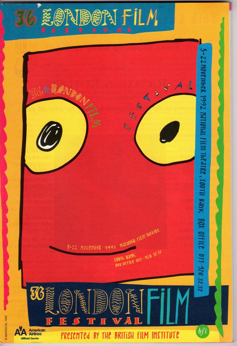 NFT LONDON FILM FESTIVAL GUIDES magazine side cover November 1992
