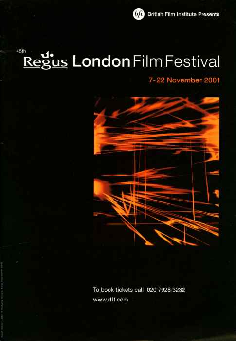 NFT LONDON FILM FESTIVAL GUIDES magazine side cover November 2001