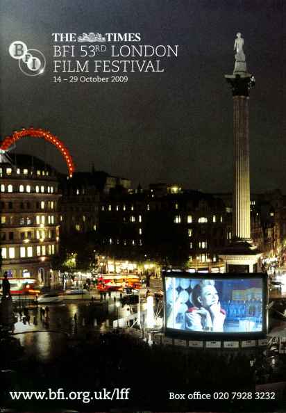 NFT LONDON FILM FESTIVAL GUIDES magazine side cover October 2009