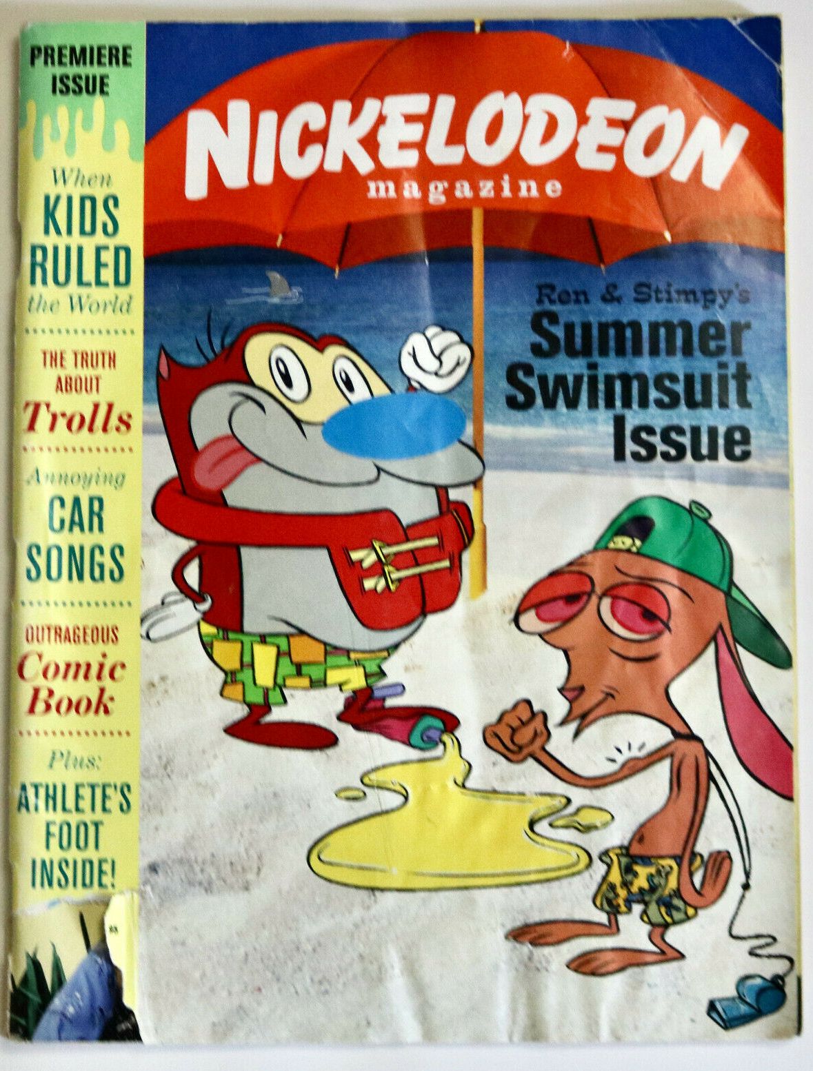 NICKELODEON (1990s-2000s) magazine side cover Issue 1 Summer 1993