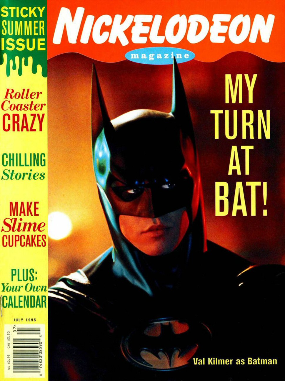 NICKELODEON (1990s-2000s) magazine side cover Issue 12  July 1995