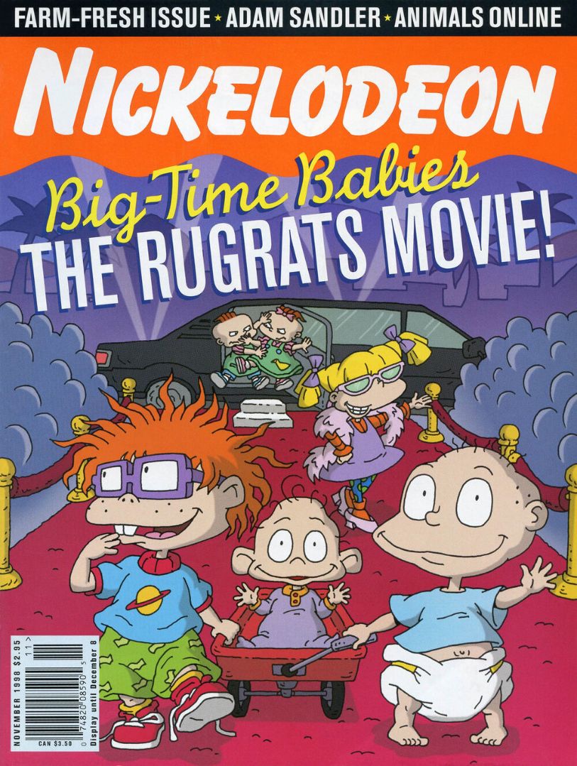 NICKELODEON (1990s-2000s) magazine side cover  November 1998