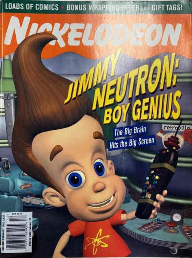 NICKELODEON (1990s-2000s) magazine side cover  December 2001/ January 2002 