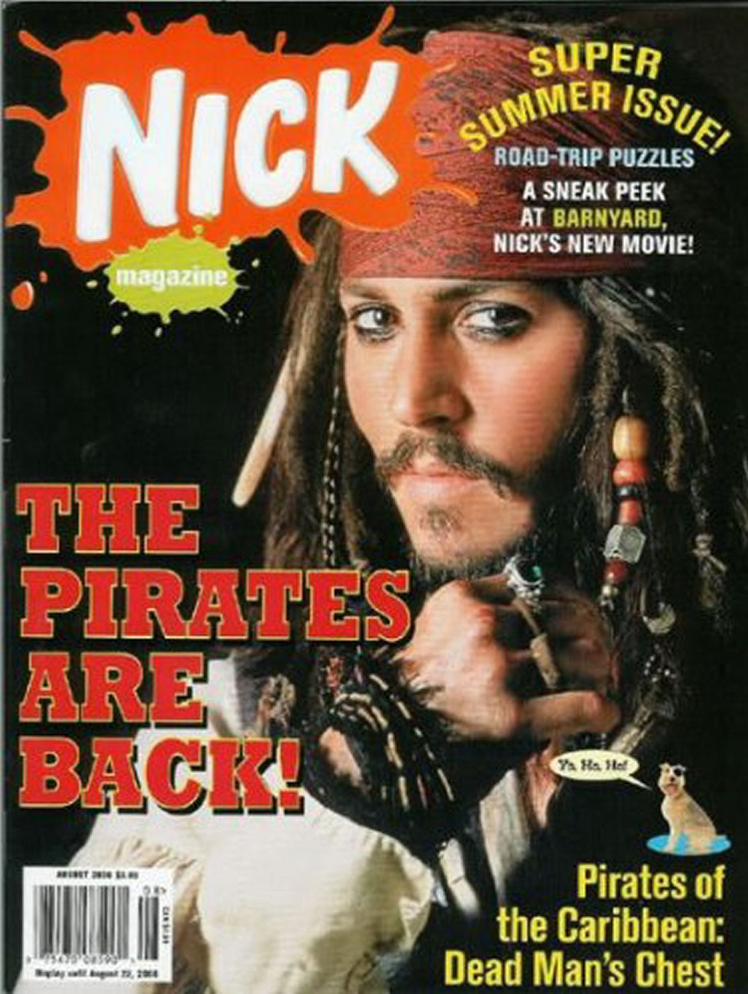 NICKELODEON (1990s-2000s) magazine side cover Issue 123  August 2006