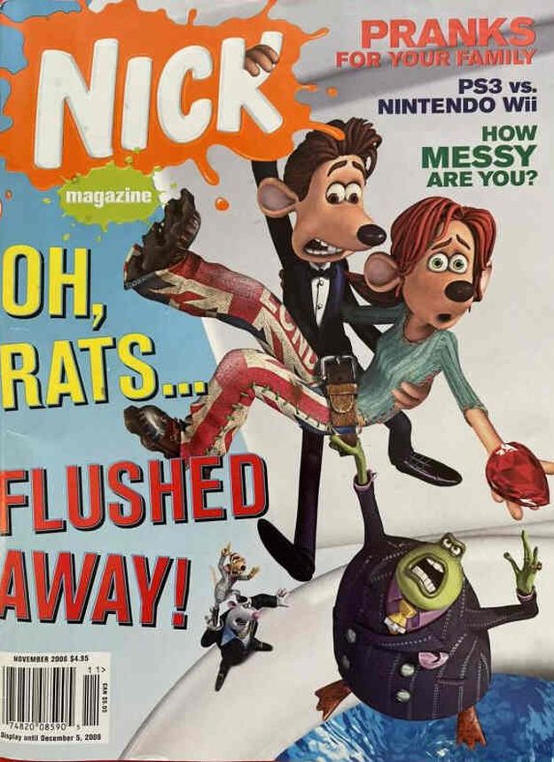 NICKELODEON (1990s-2000s) magazine side cover Issue 126  November 2006