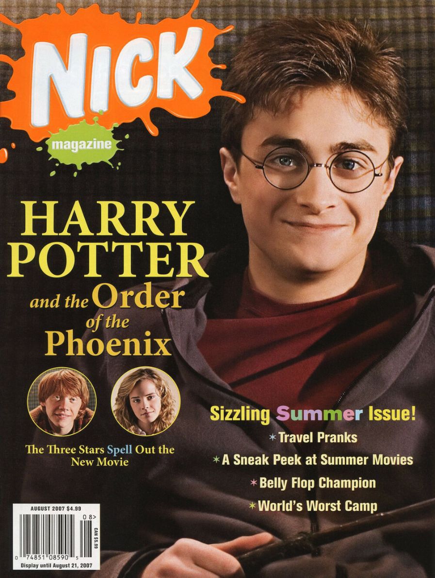 NICKELODEON (1990s-2000s) magazine side cover  August 2007