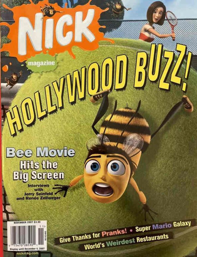NICKELODEON (1990s-2000s) magazine side cover Issue 136  November 2007
